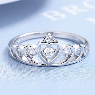 Fashion 925 Sterling Silver Crown Shape Ring