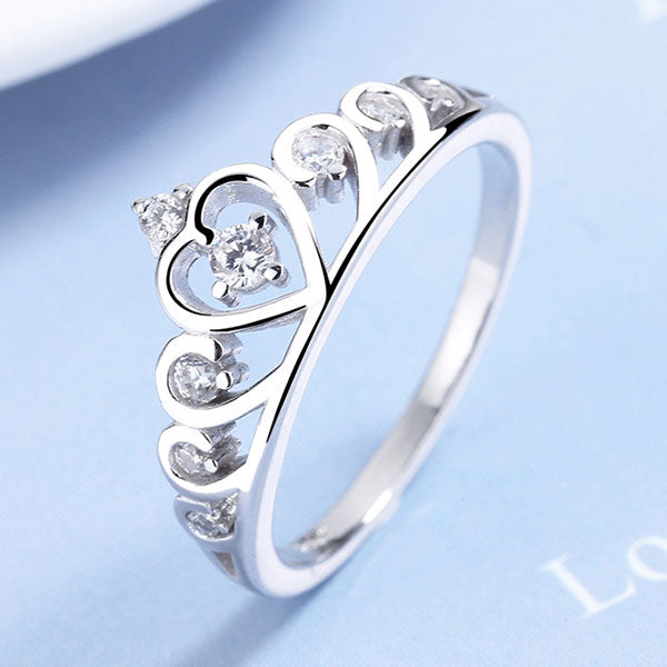 Fashion 925 Sterling Silver Crown Shape Ring