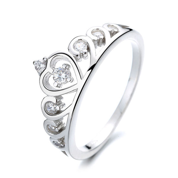 Fashion 925 Sterling Silver Crown Shape Ring