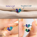 Customize Birthstone Match Hearts Rings For Family Members And Couples