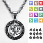Fashion Zodiac Sign Titanium Steel Necklace