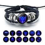 Fashion Astrological Sign Adjustable String Luminous Bracelet For Male And Female