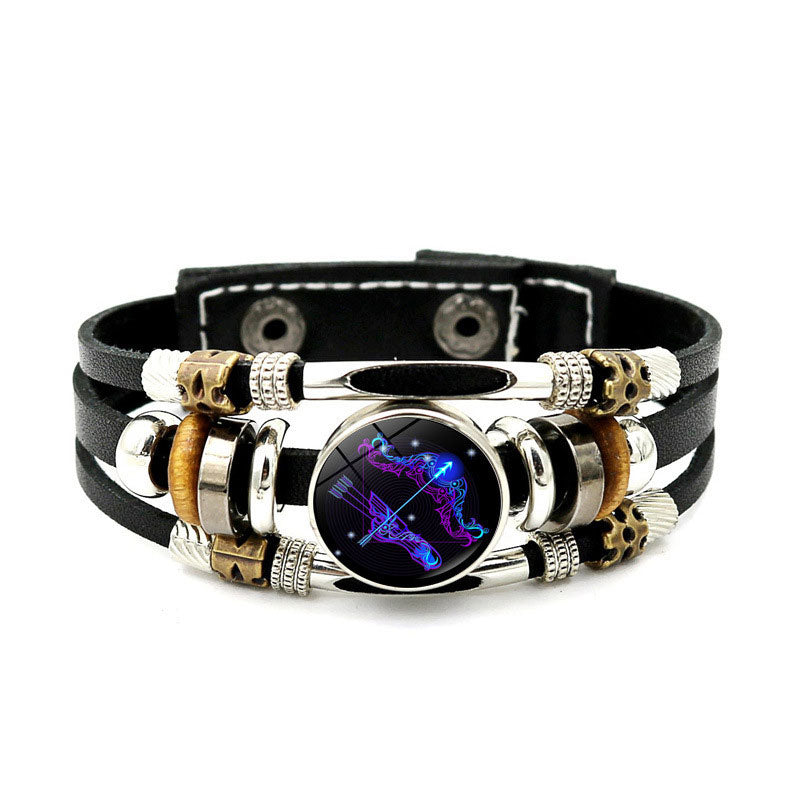 Fashion Zodiac Sign Luminous Bracelet Bright In The Dark