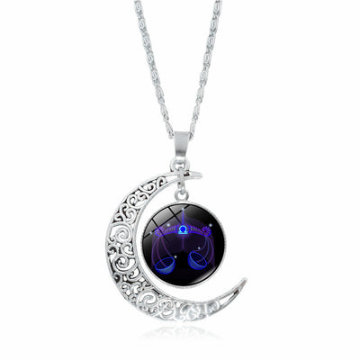 Fashion Astrological Sign Adjustable String Luminous Necklace For Male And Female