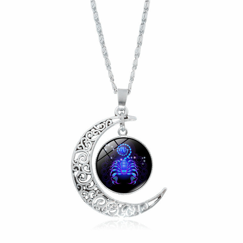 Fashion Astrological Sign Adjustable String Luminous Necklace For Male And Female