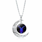 Fashion Astrological Sign Adjustable String Luminous Necklace For Male And Female