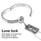 Fashion Lock Bracelet And Key Necklace For Couples