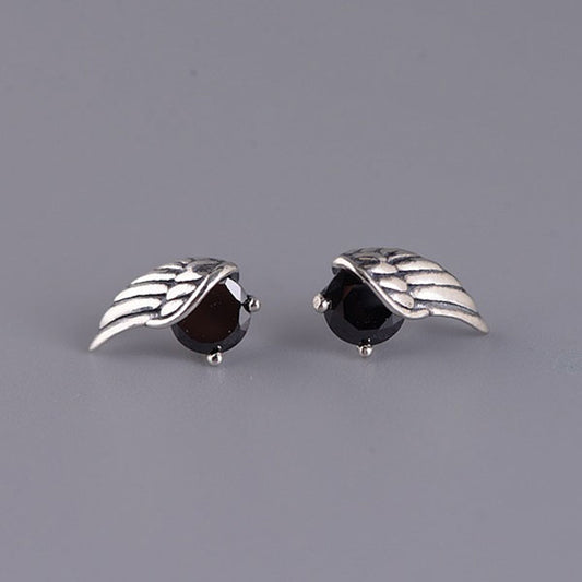 Fashion Angel Wing Shape 925 Sterling Silver Earrings Price A Pair