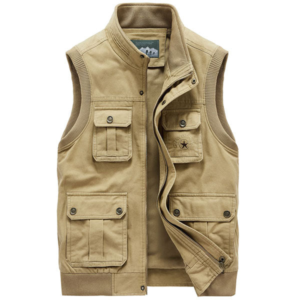 Solid Color Men's Cotton Vest For Sports And Outdoors