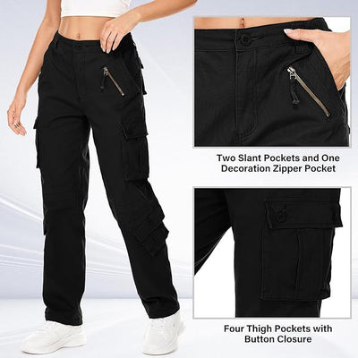 Classic Side Pockets Women's Cotton Cargo Pants