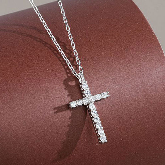 Casual Daily Wear 925 Sterling Silver Cross Necklace