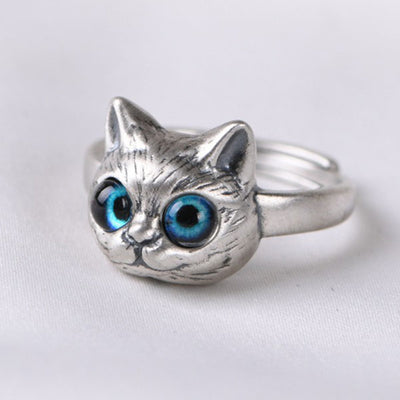 Fashion Cute 925 Sterling Silver Cat Ring