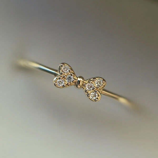 Fashion 925 Sterling Silver Bowknot Ring
