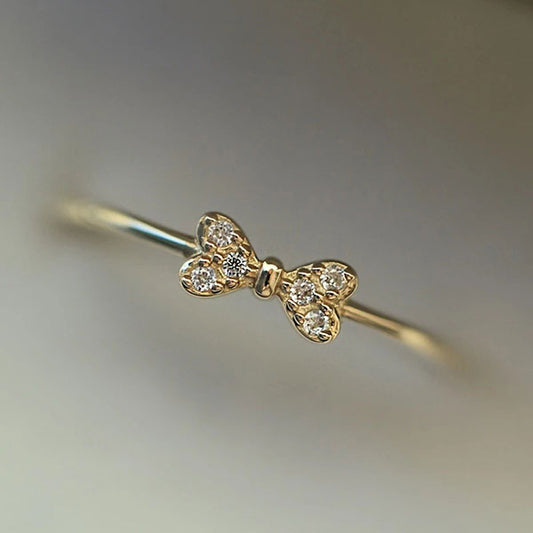 Fashion 925 Sterling Silver Bowknot Ring