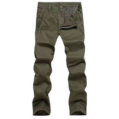 100% Cotton Casual Straight Men's Cargo Pants