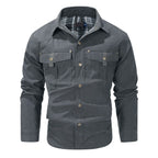 Classic Flannel Solid Color Men's Shirt US Size