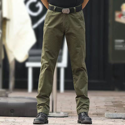 100% Cotton Casual Straight Men's Cargo Pants