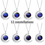 Fashion Astrological Sign Adjustable String Luminous Necklace For Male And Female