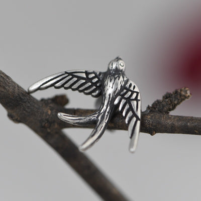 Fashion Swallow Shape 925 Sterling Silver Stud Earrings Price A Pair