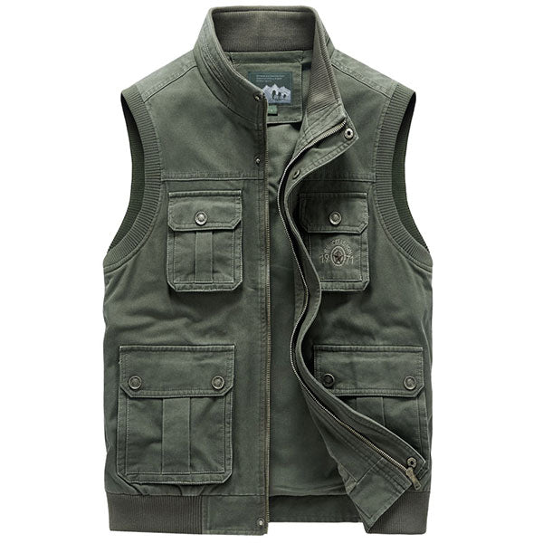 Solid Color Men's Cotton Vest For Sports And Outdoors