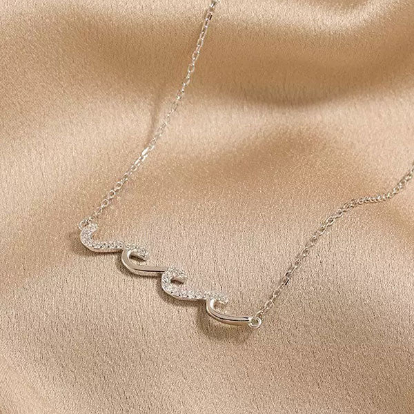 Water Wave 925 Sterling Silver Necklace