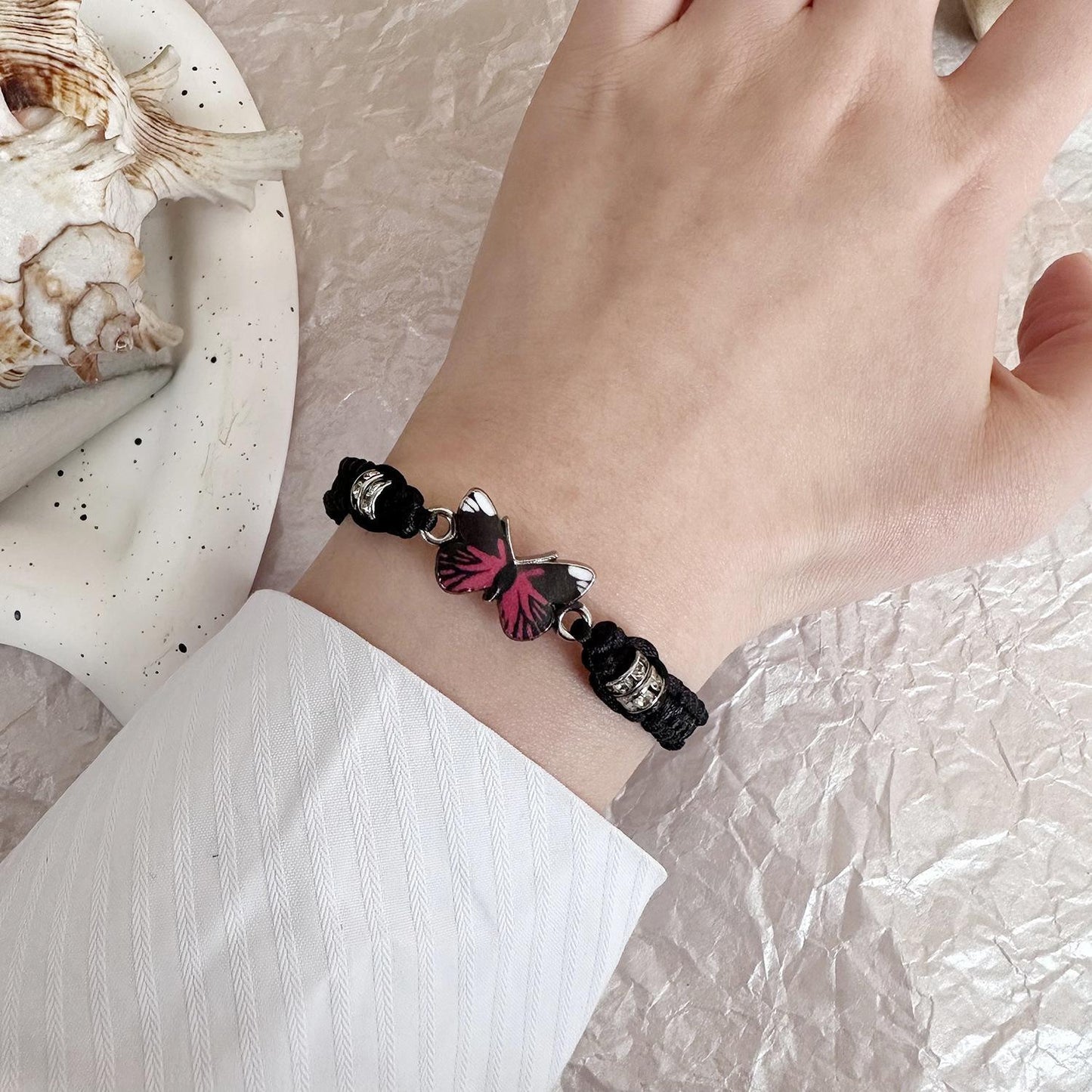Fashion Adjustable String Butterfly Bracelets For Friends And Family Members