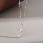 Casual Daily Wear 925 Sterling Silver Cross Necklace