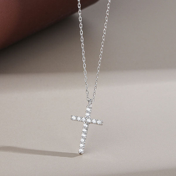 Casual Daily Wear 925 Sterling Silver Cross Necklace