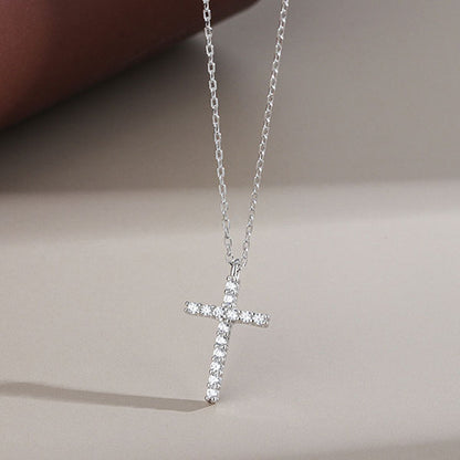 Casual Daily Wear 925 Sterling Silver Cross Necklace