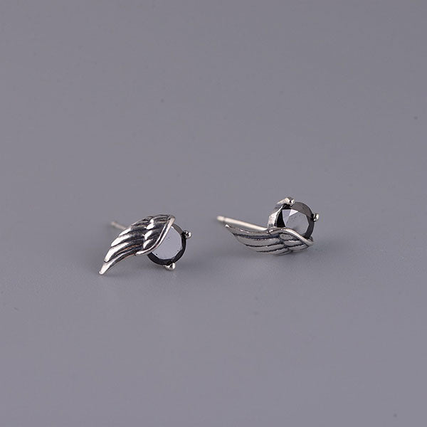 Fashion Angel Wing Shape 925 Sterling Silver Earrings Price A Pair