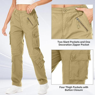 Classic Side Pockets Women's Cotton Cargo Pants