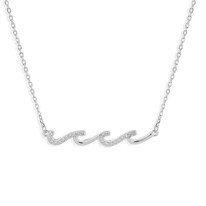 Water Wave 925 Sterling Silver Necklace