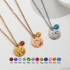 Custom Zodiac Sign Birthstone And Name Necklace