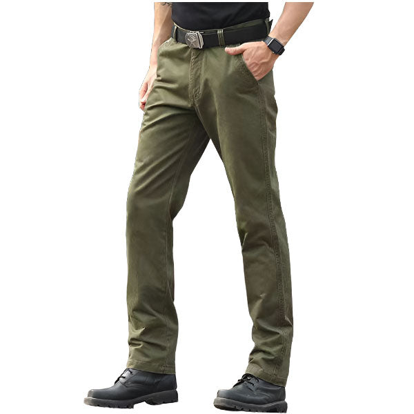 100% Cotton Casual Straight Men's Cargo Pants