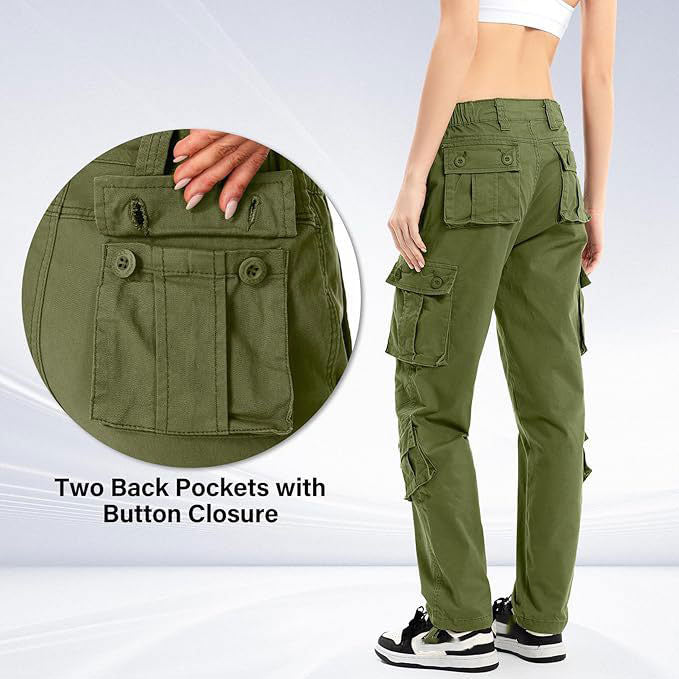 Classic Side Pockets Women's Cotton Cargo Pants