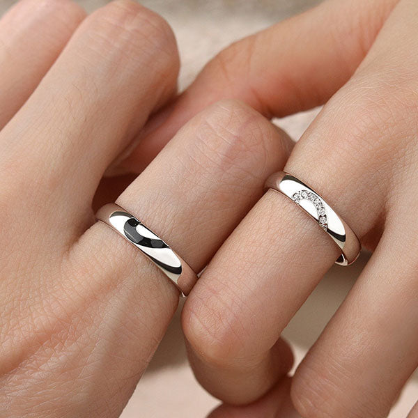 Fashion Match Hearts 925 Sterling Silver Adjustable Ring For Couples
