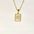 Fashion Titanium Zodiac Sign Necklace