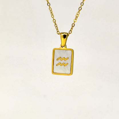 Fashion Titanium Zodiac Sign Necklace