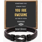 Simple Design Love Letter Leather Men's Bracelet