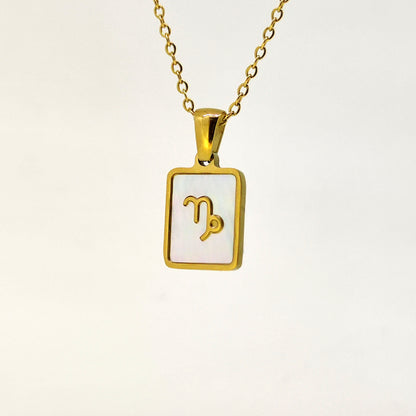 Fashion Titanium Zodiac Sign Necklace