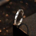 Fashion Zodiac Sign 925 Sterling  Silver Adjustable Ring