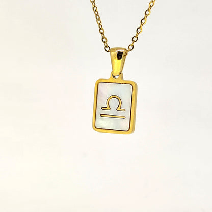 Fashion Titanium Zodiac Sign Necklace