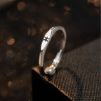 Fashion Zodiac Sign 925 Sterling  Silver Adjustable Ring