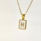 Fashion Titanium Zodiac Sign Necklace