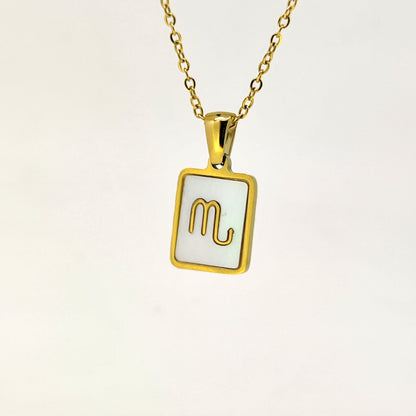 Fashion Titanium Zodiac Sign Necklace
