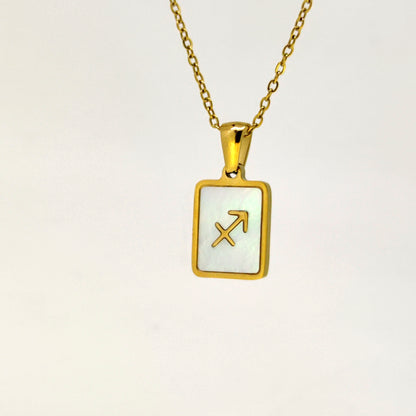 Fashion Titanium Zodiac Sign Necklace