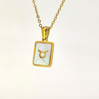 Fashion Titanium Zodiac Sign Necklace