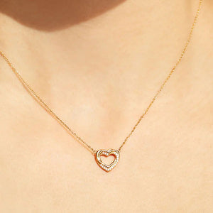 Cute 925 Sterling Silver Heart Shape Necklace