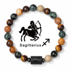 Fashion Natural Stone Zodiac Sign Bracelet