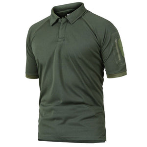 Fashion Turndown Collar Army Style Men's T-shirt